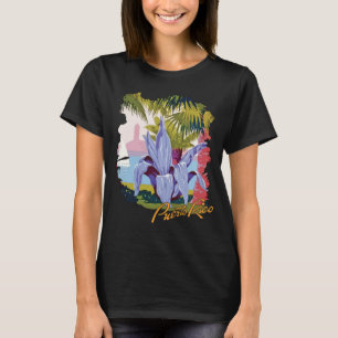 Puerto Rico Tropisches Blumen-Reise-T-Shirt T-Shirt