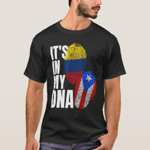 Puerto-Rico und kolumbianische DNA-Fahne-Geschenk T-Shirt