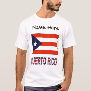 Puerto Rico und Puerto Rico Flag mit Ihrem Namen T-Shirt