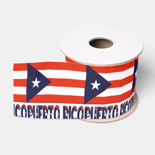 Puerto Rico und Puerto-Rico-Flagge Ripsband