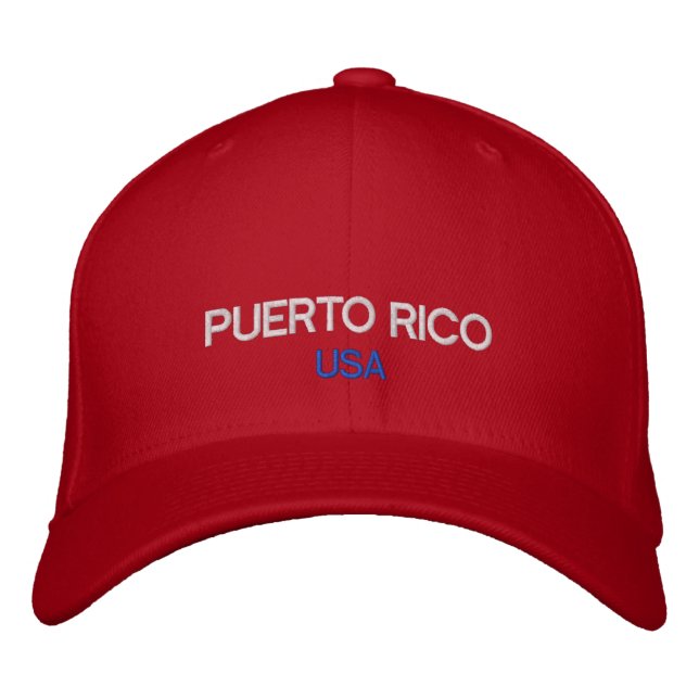 Puerto Rico USA Custom StickHat Bestickte Baseballkappe (Vorderseite)