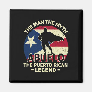 Puerto Rico Vater-Shirt Abuelo Mann Mythos Puerto- Magnet