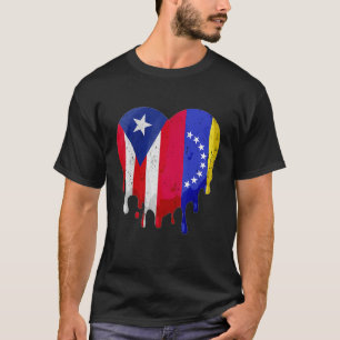 Puerto Rico Venezuela Flag Herz Grown Patriot Cou T-Shirt