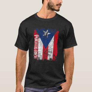 PUERTO RICO Vintage Flagge Weißes Rotes Blau PUERT T-Shirt