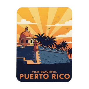 Puerto Rico Vintage Reise Magnet