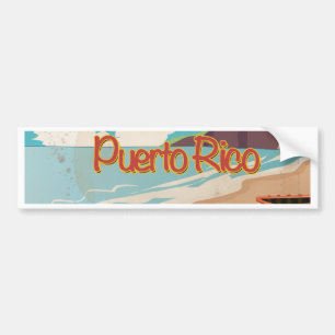 Puerto Rico Vintage-Reiseplakat Autoaufkleber
