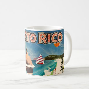 Puerto Rico Vintage Reiseposter Tasse
