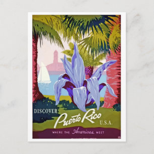 Puerto Rico, Vintage-Reisepostkarte Postkarte