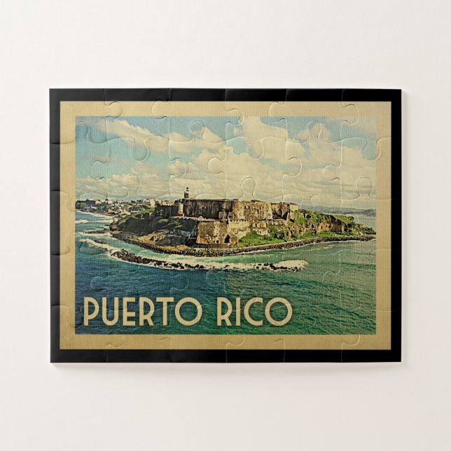 Puerto Rico Vintage Travel (Horizontal)