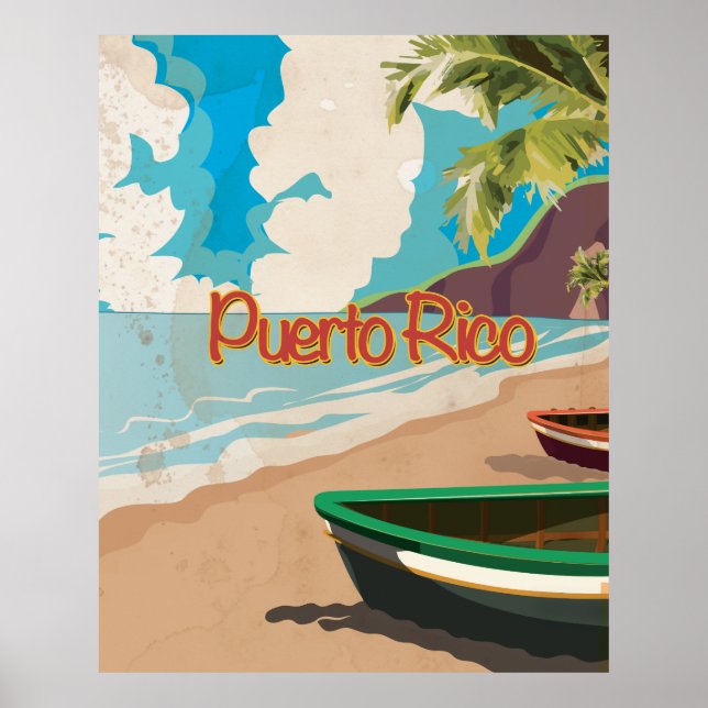 Puerto Rico Vintage Travel Poster (Vorne)