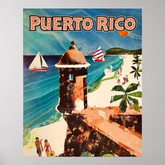 Puerto Rico Vintage Travel Poster (Vorne)