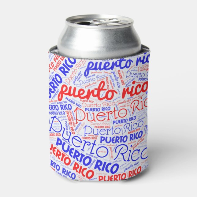 Puerto Rico Word Cloud Dosenkühler (Kanne Vorderseite)