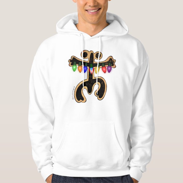 Puerto Rico Xmas Coqui Taino Symbol Boricua Flag Hoodie (Vorderseite)