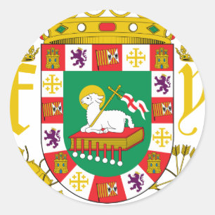 Puerto-Ricoat Runder Aufkleber