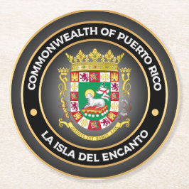 Puerto-Ricoat Runder Pappuntersetzer