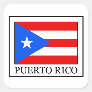 Puerto- Ricoaufkleber Quadratischer Aufkleber