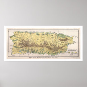 Puerto- Ricoernte-Karte 1899 Poster