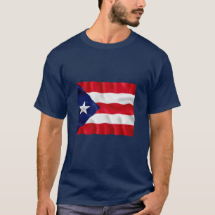 Puerto- Ricoflagge - grundlegender dunkler T - T-Shirt
