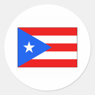 Puerto- Ricoflagge International Runder Aufkleber