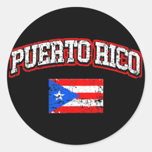 Puerto- Ricoflagge Runder Aufkleber