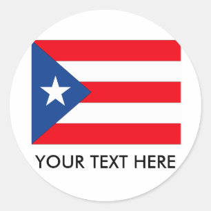 Puerto- Ricoflagge Runder Aufkleber
