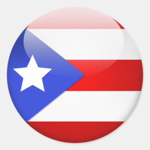 Puerto- Ricoflagge Runder Aufkleber