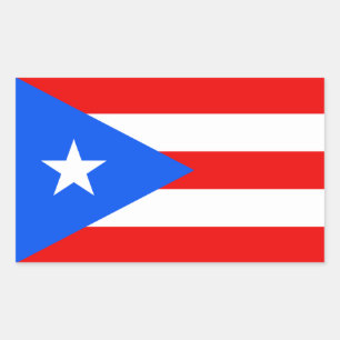 Puerto- Ricoflaggen-Aufkleber Rechteckiger Aufkleber