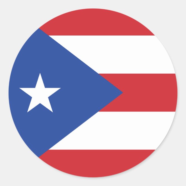 Puerto- Ricoflaggen-Aufkleber Runder Aufkleber (Vorderseite)