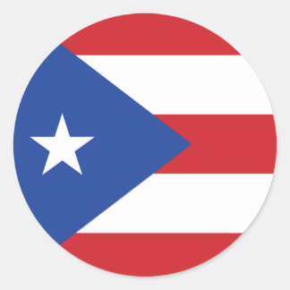 Puerto- Ricoflaggen-Aufkleber Runder Aufkleber