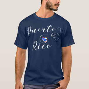 Puerto- Ricoflaggen-Herz, puertorikanischer T-Shirt