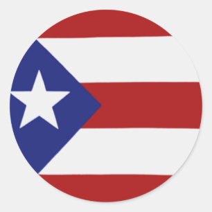 Puerto- Ricoflaggenaufkleber Runder Aufkleber