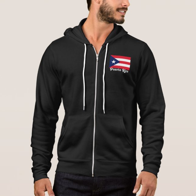 Puerto- RicoFleecejacke Hoodie (Vorderseite)