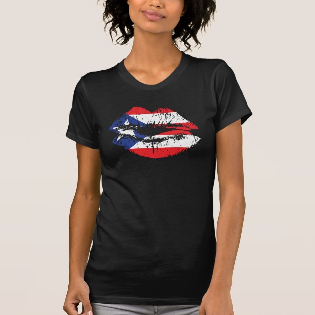 Puerto- RicolippenTrägershirt für Frauen T-Shirt (Vorderseite)