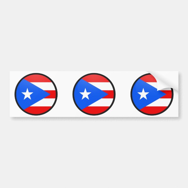 Puerto- Ricoqualität Flaggen-Kreis Autoaufkleber (Vorne)