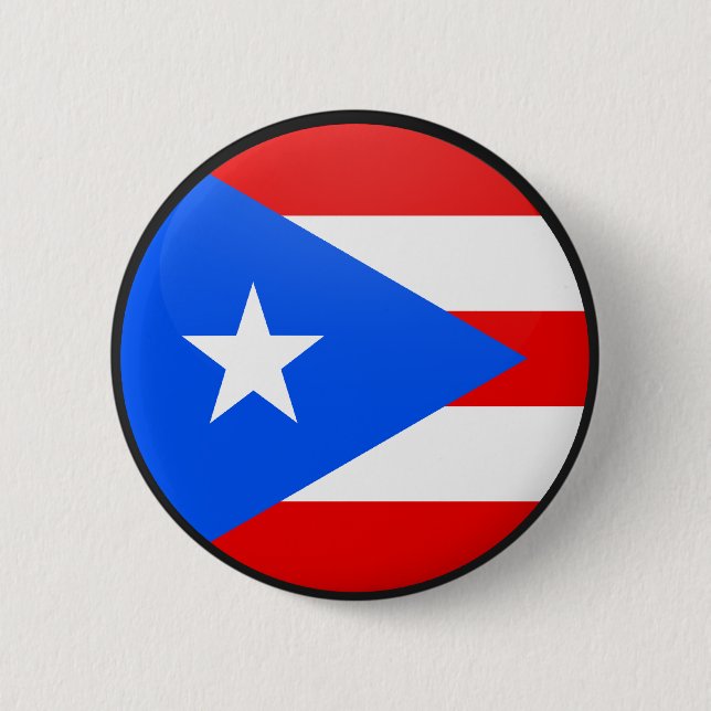 Puerto- Ricoqualität Flaggen-Kreis Button (Vorderseite)