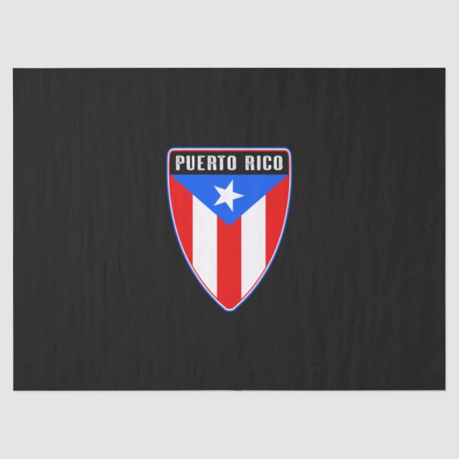 Puerto-Ricoschild Seidenpapier (Vorderseite)