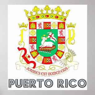Puerto- Ricowappen Poster