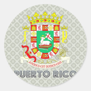 Puerto- Ricowappen Runder Aufkleber
