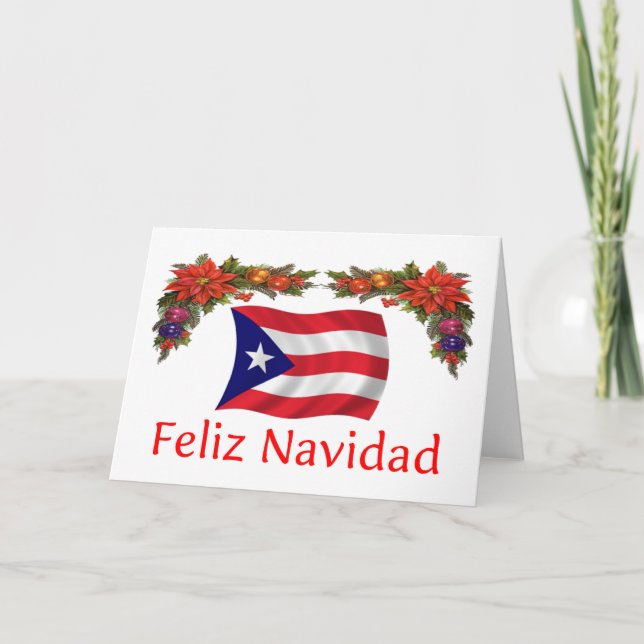 Puerto- Ricoweihnachten Feiertagskarte (Vorderseite)