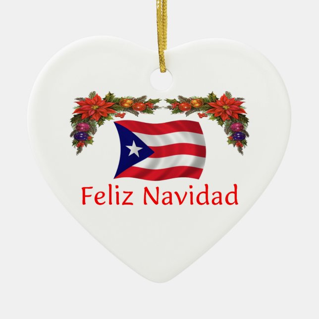 Puerto- Ricoweihnachten Keramik Ornament (Vorne)