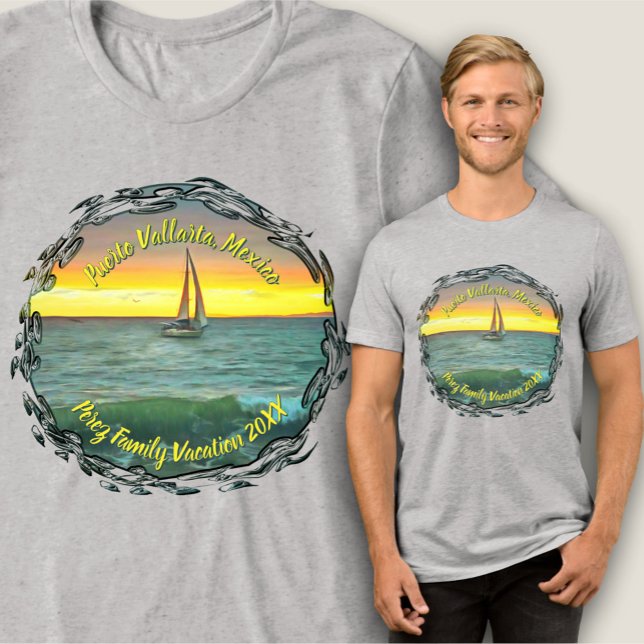 Puerto Vallarta Family Vacation 0884 Tri-Blend Shirt (Von Creator hochgeladen)