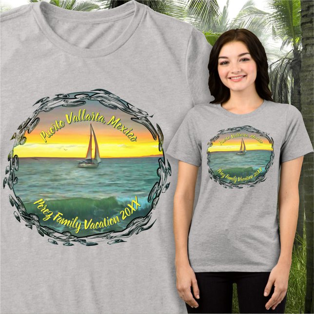 Puerto Vallarta Family Vacation 0884 Tri-Blend Shirt (Von Creator hochgeladen)