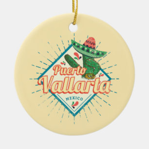 Puerto Vallarta Jalisco Mexiko tanzender Kaktus Keramik Ornament