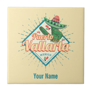 Puerto Vallarta Jalisco Mexiko tanzt Kakteen Fliese