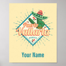 Puerto Vallarta Jalisco Mexiko tanzt Kakteen Poster