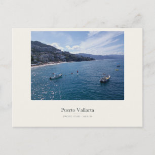 Puerto Vallarta Küste und Fischerboote Postkarte