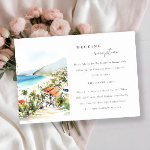 Puerto Vallarta Mexico Scape Hochzeitsempfang Begleitkarte