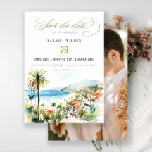 Puerto Vallarta Mexiko Aquarell-Foto-Hochzeit