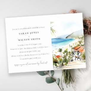 Puerto Vallarta Mexiko Aquarell Probedinner Einladung