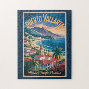 Puerto Vallarta Mexiko Illustration Reise Kunst